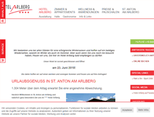Tablet Screenshot of hotelarlberg.com